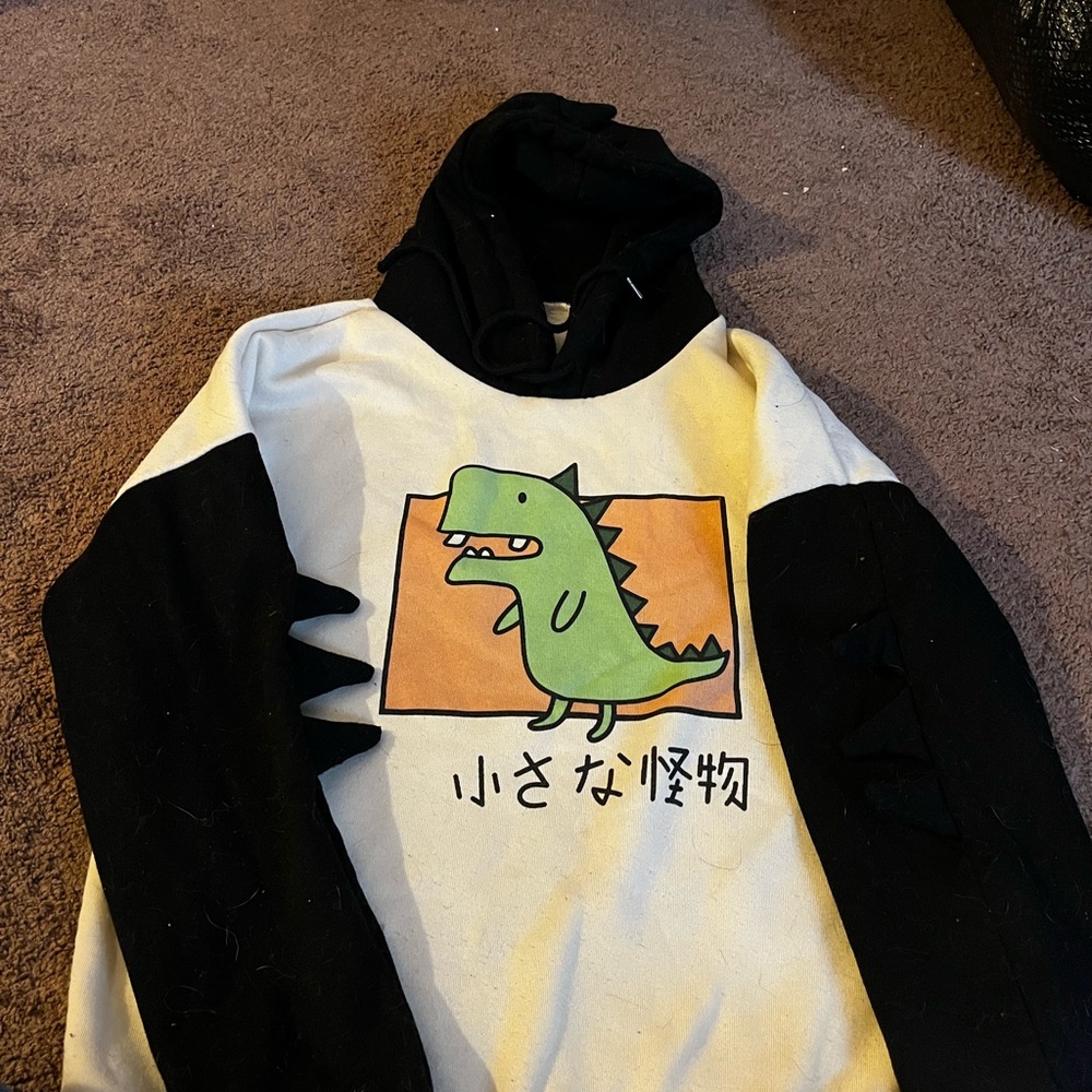 Hoodie with dinosaur large boy or girl